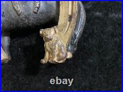 BUSTER BROWN Vintage Good Luck Cast Iron Horse / Horseshoe BANK Complete