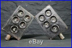 Bank of 5 Antique Crabtree Industrial Cast Iron Light Switches A15056 2 Avail