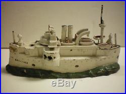Battleship Kentucky Cast Iron Still Bank J. & E. Stevens
