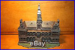 Beautiful Antique Cast Iron Palace Building Bank with Key by Ives c. 1885 Nice