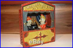 Best! Punch And Judy Cast Iron Mechanical Bank Amazing First Paint & Working