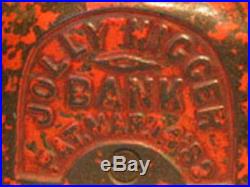 Big Price Cut Guaranteed Old Orig Jolly N Mechanical Bank Patented 1882 Bk795