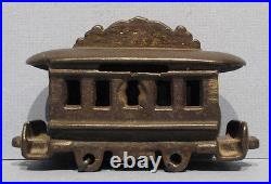 Big Price Cut Sm Street Car M#1468 Old Cast Iron Bank Guaranteed Old Orig Bk88