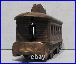Big Price Cut Sm Street Car M#1468 Old Cast Iron Bank Guaranteed Old Orig Bk88