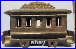 Big Price Cut Sm Street Car M#1468 Old Cast Iron Bank Guaranteed Old Orig Bk88