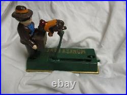 Bits and Pieces Jumping Monkey Cast Iron Bank Collectible Cast Iron Mechanic