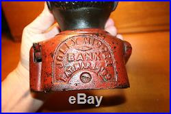 Black Americana Cast Iron JOLLY N HIGH HAT Mechanical Bank John Harper c 1882