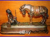 Black Americana Cast Iron Spise A Mule Mechanical Bank J & E Stevens c 1897