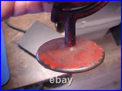 C1900 Revolving GLOBE ON ARC Red Cast Iron Still Bank ALL ORIGINAL, No Repaint