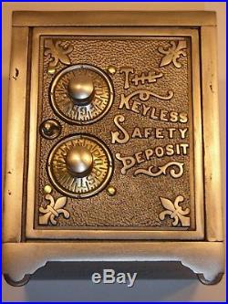 C1900's Keyless Safety Deposit Cast Iron Bank @ Post Office Door @ Mail Box Safe