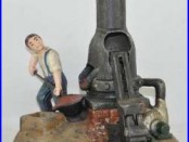 CASTING FURNACE MECHANICAL BANK COLORFUL CAST IRON