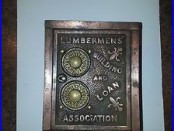 Cast Iron Advertising Bank (lumbermans Building And Loan Association)