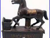 Cast Iron Trick Pony Mechanical Bank Antique Americana Toy