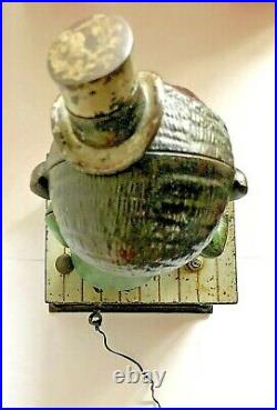 C. 1880's Shepard Hardware Cast Iron Stump Speaker Mechanical Bank