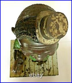 C. 1880's Shepard Hardware Cast Iron Stump Speaker Mechanical Bank