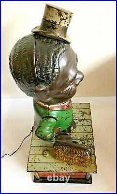 C. 1880's Shepard Hardware Cast Iron Stump Speaker Mechanical Bank