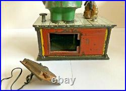 C. 1880's Shepard Hardware Cast Iron Stump Speaker Mechanical Bank