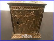 C. 1882 Kyser & Rex Cast Iron Arabian Safe Embossed Toy Bank