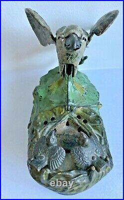 C. 1883 J. &. E. Stevens Cast Iron Eagle & Eaglets Mechanical Bank