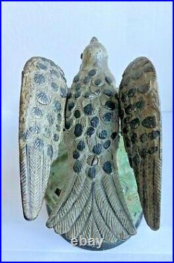 C. 1883 J. &. E. Stevens Cast Iron Eagle & Eaglets Mechanical Bank