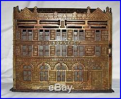 C. 1891 Jarvis Traders Bank of Canada Cast Iron Building Bank EXTREMELY RARE