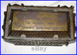 C. 1891 Jarvis Traders Bank of Canada Cast Iron Building Bank EXTREMELY RARE
