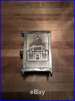 C. 1894 Nicol & Co. White City Puzzle Safe #10 Cast Iron Bank Excellent Cond