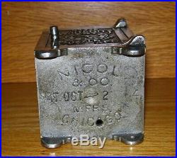 C. 1894 Nicol & Co. White City Puzzle Safe #326 Cast Iron Bank Pristine