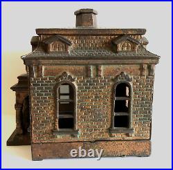 C. 1895 H. L. Judd Cast Iron Home Bank Copper Flashed, Excellent+ Condition C. 1895 H. L. Judd Cast Iron Home Bank Copper Flashed, Excellent+ Condition