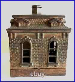 C. 1895 H. L. Judd Cast Iron Home Bank Copper Flashed, Excellent+ Condition C. 1895 H. L. Judd Cast Iron Home Bank Copper Flashed, Excellent+ Condition