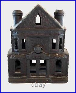 C. 1898 J. & E. Stevens Smaller Size Victorian House Cast Iron Still Bank