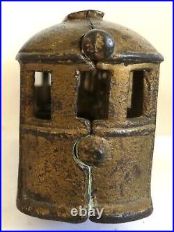C. 1920's A. C. Williams Main Street Trolley (witho People) Cast Iron Bank NICE
