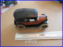 Cast Iron Arcade Double Stripe Taxi Bank Private Label VG