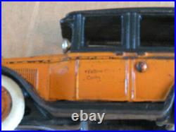 Cast Iron Arcade Limousine Flat Top Taxi Cab Bank Private Label 8 ¼ Exc