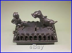 Cast Iron BOY AND BULLDOG RARE Mechanical Bank Original Antique Americana