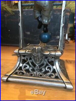 Cast Iron BOY ON TRAPEZE Mechanical Bank Original Antique Toy