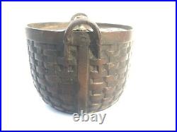 Cast Iron Basket Bank (Woven) US 1902