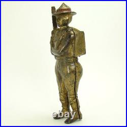 Cast Iron Boy Scout Bank by A. C. Williams