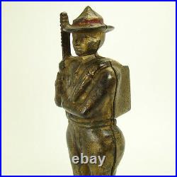 Cast Iron Boy Scout Bank by A. C. Williams