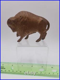 Cast Iron Buffalo Still Piggy Bank 1920-1934 Rare Old West Americana