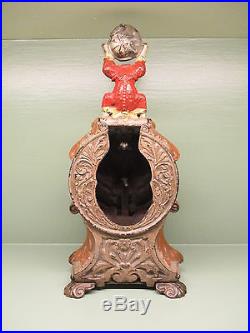 Cast Iron CAT AND MOUSE Mechanical Bank Original Antique Amrericana Toy