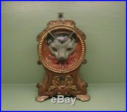 Cast Iron CAT AND MOUSE Mechanical Bank Original Antique Toy
