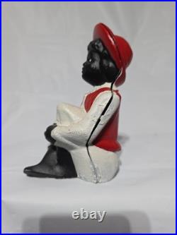 Cast Iron Coin Bank Sitting Girl