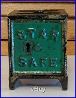 Cast Iron Coin Still Star Safe Bank By Kyser & Rex Cira 1882