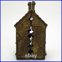 Cast Iron Colonial Home Still Bank 1880's