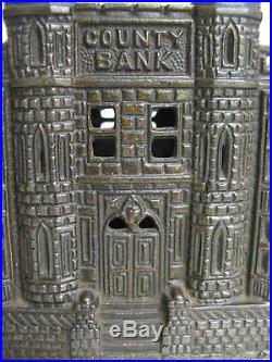 Cast Iron County Bank By Harper 1892 Excellent Antique