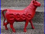 Cast Iron Dempsters Bull Bank