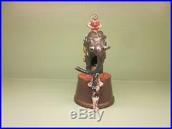 Cast Iron ELEPHANT & THREE CLOWNS Mechanical Bank Original Antique Toy