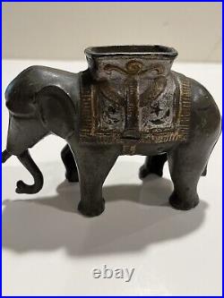 Cast Iron Elephant Coin Bank