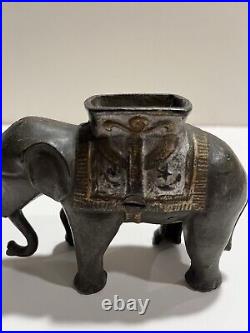 Cast Iron Elephant Coin Bank